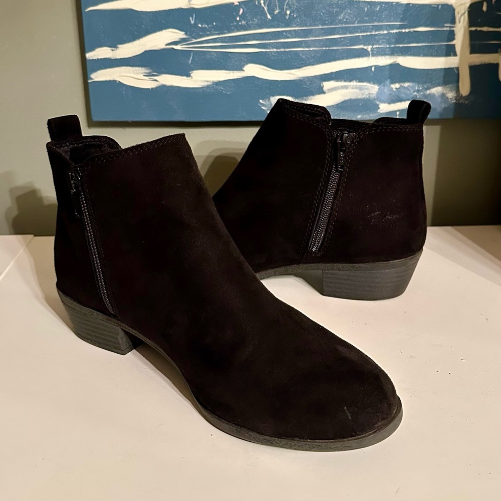Faux Suede Ankle Booties